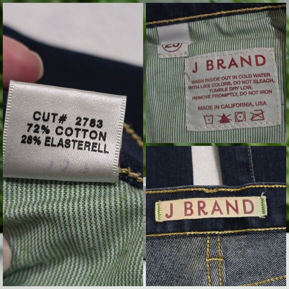 Anthropologie ✦ J Brand Flared Jeans ✦ Dark Blue Wash Denim Tailored Fit Sz 25 - Picture 8 of 12